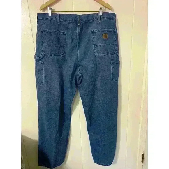 Carhartt Jeans Men's size 42x34, Dungaree fit Cargo Hammer Loop Carpenter Work - Picture 2 of 8